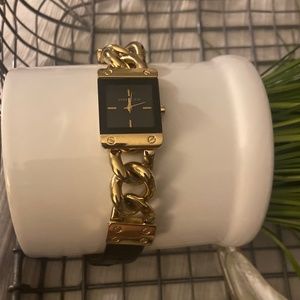 Anne Klein gold rope chain watch
